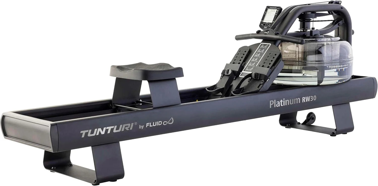 Tunturi Platinum RW30 Roeitrainer - Roeimachine met 10 weerstanden - Hartslagmeter - Waterweerstand - Roeiapparaat voor thuis