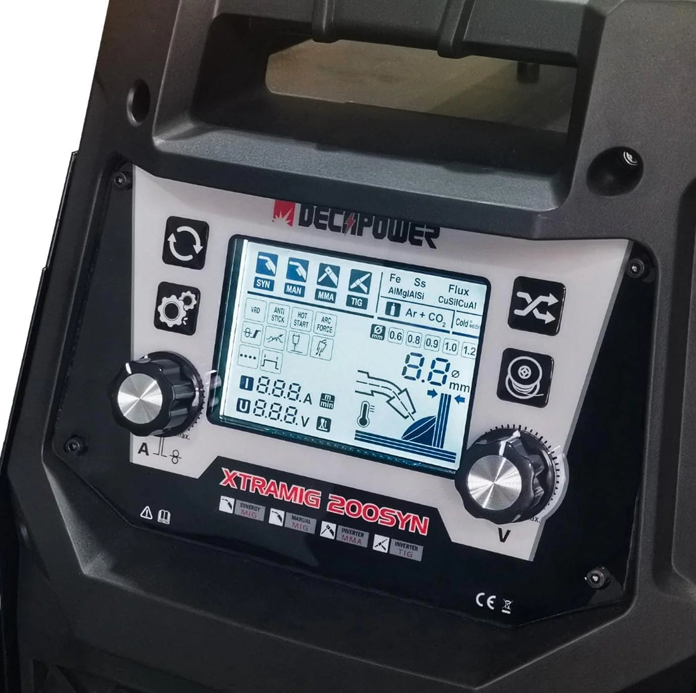 Decapower lasapparaat lasapparaat 200A MIG met gas en gasvrij MAG MMA TIG gevulde draad 4 in 1 mig met accessoires (XTRAMIG Pakket 2)(XTRAMIG ARES)