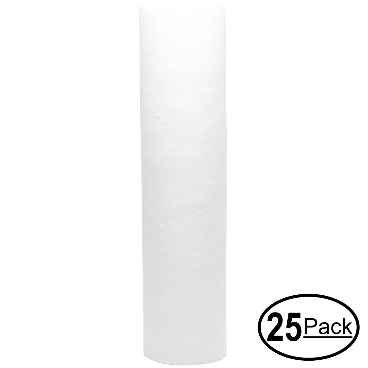 25-Pack Replacement for MaxWater 101074 Polypropylene Sediment Filter - Universal 10-inch 5-Micron Cartridge for MaxWater 6 stage 50 gpd ph alkaline reverse osmosis water System - Denali Pure Brand