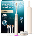 Philips Sonicare DiamondClean 9900 Prestige elektrische tandenborstel met SenseIQ-technologie en app, 5 poetsstanden, 3 intensiteitsniveaus, oplaadreisetui, champagne, model HX9992/44