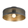 “Moderne Plafondlamp met Metaalmesh en Gouden Afwerking”