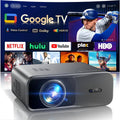 【Google TV/Dolby】 4K-projector, autofocus/keystone-correctie, slimme projector, Netflix-compatibel, native 1080p Full HD, Wifi Bluetooth 1400 ANSI Projector met app voor mobiel/pc/thuisbioscoop