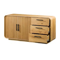 Moderne houten dressoir met louvredeuren en ladeopbergruimte