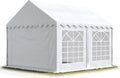 Partytent feesttent 3x4 m tuinpaviljoen -tent PVC 700 N zeil in wit waterdicht(3x5 m/wit)