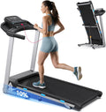 Cardirun Opvouwbare loopband, Loopband voor Thuis met 10% Helling, tot 180 kg, 3,5 PK Stille Motor, Treadmill 12 km/u, LED-Display  Hartslagbewaking, AI-Spraakbediening, Bluetooth  App