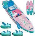 iTAOSTAR SUP-board voor beginners, SUP-board met zitting, complete accessoires, allround surfplank voor yoga, roze/oranje/geel(W01BP Roze)