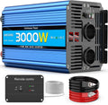 Zuivere Sinus Omvormer 3000W voor Buiten Auto 12V 230V Spanningsomvormer Inverter Pure Sine Wave met Afstandsbediening EU Stopcontact USB Poort