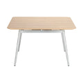 "Moderne Houten Eettafel met Aluminium Poten"