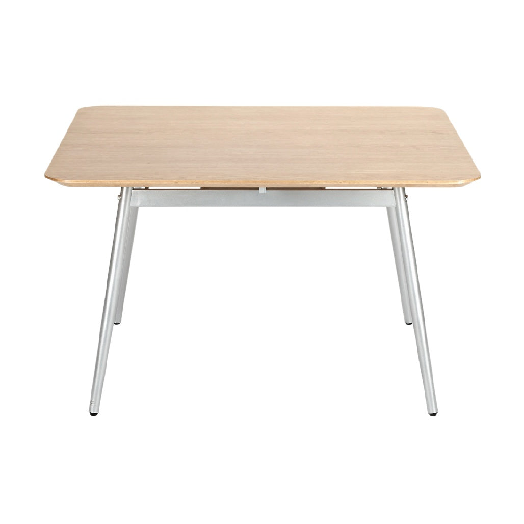"Moderne Houten Eettafel met Aluminium Poten"
