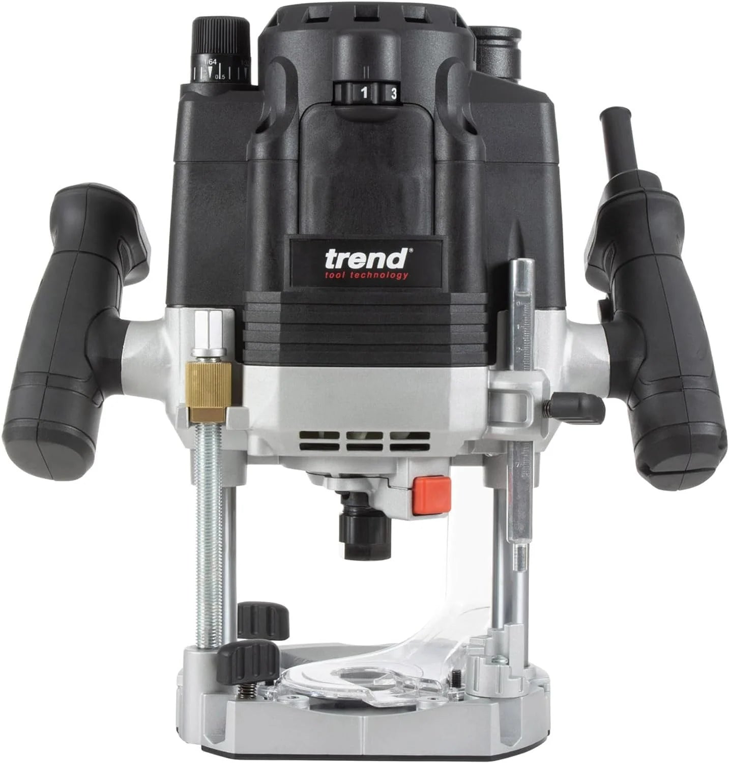 Trend T8 12mm Dual-Mode Bovenfrees voor de Werkplaats, Ontworpen voor Gebruik met de Hand en op de Freestafel, 2200 W, 230V, Zwart, T8EK/EURO(T8 bovenfrees)