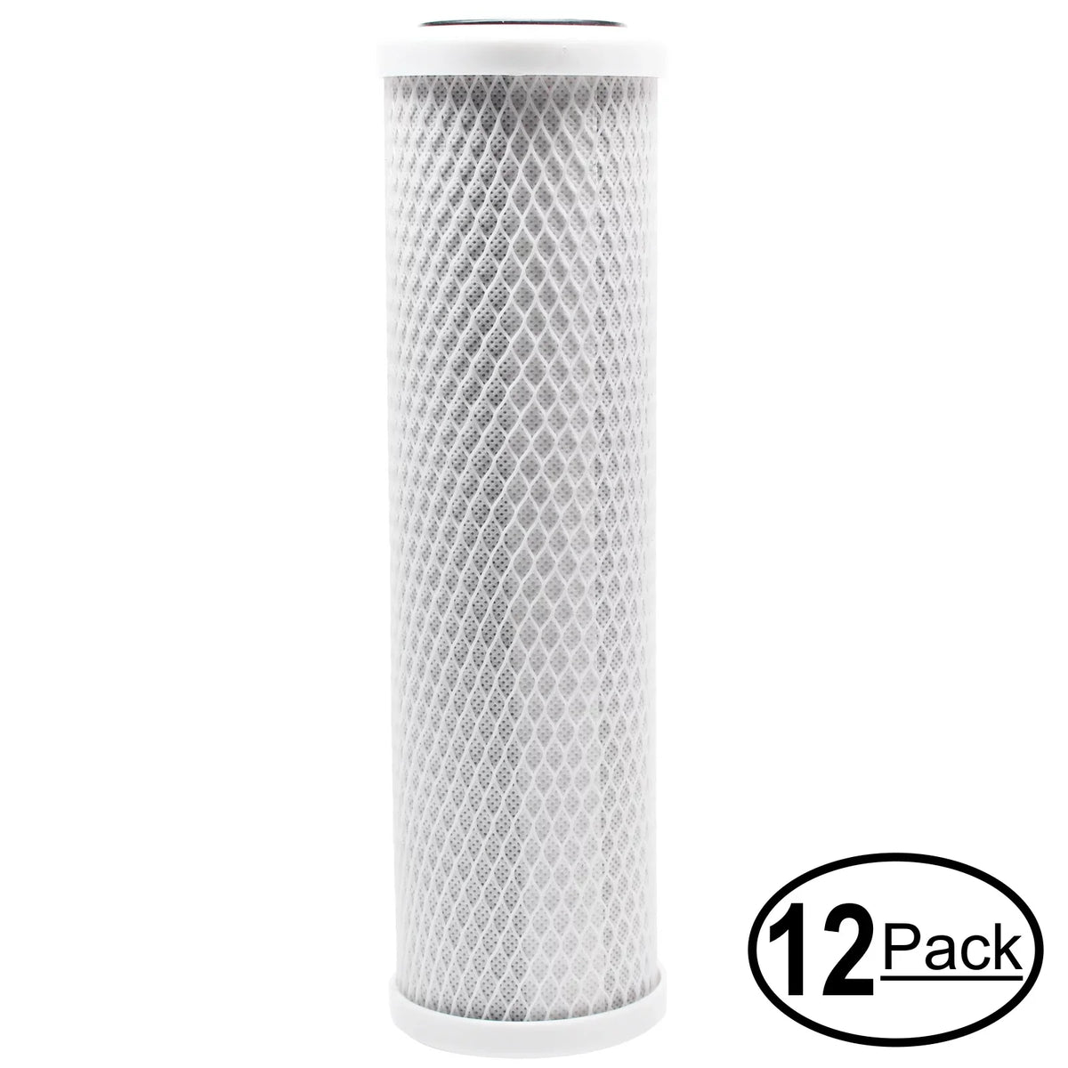 12-Pack Replacement for AMI FA-310BB-5CC Activated Carbon Block Filter - Universal 10 inch Filter for AMI 10" 1 Sediment & 2 Carbon Filter System - Denali Pure Brand