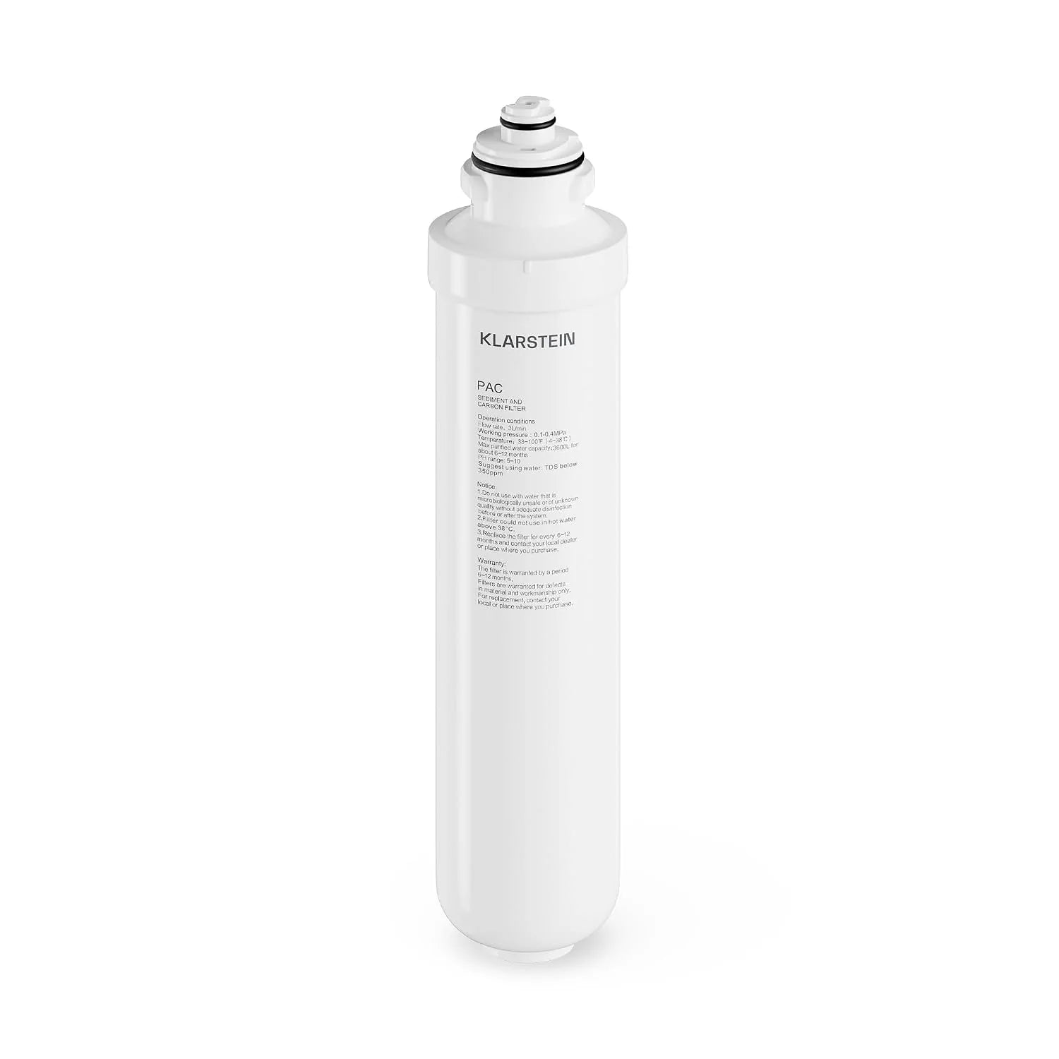 Klarstein Velaire IJsblokjesmachine  waterdispenser, 2 liter tank, PAC-filter, 10 kg/24 uur, kleine en grote ijsblokjes, touchpaneel, filterweergave, alarm en filterwisselweergave, ijsblokjesmaker(wit/PAC filter)
