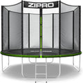 ZIPRO Rechthoekige Trampoline Buiten Bodemtrampoline voor Tuin Grote Tuintrampoline met Veiligheidsnet Springmat Ladder en Stevige Randafdekking(10FT (312cm))