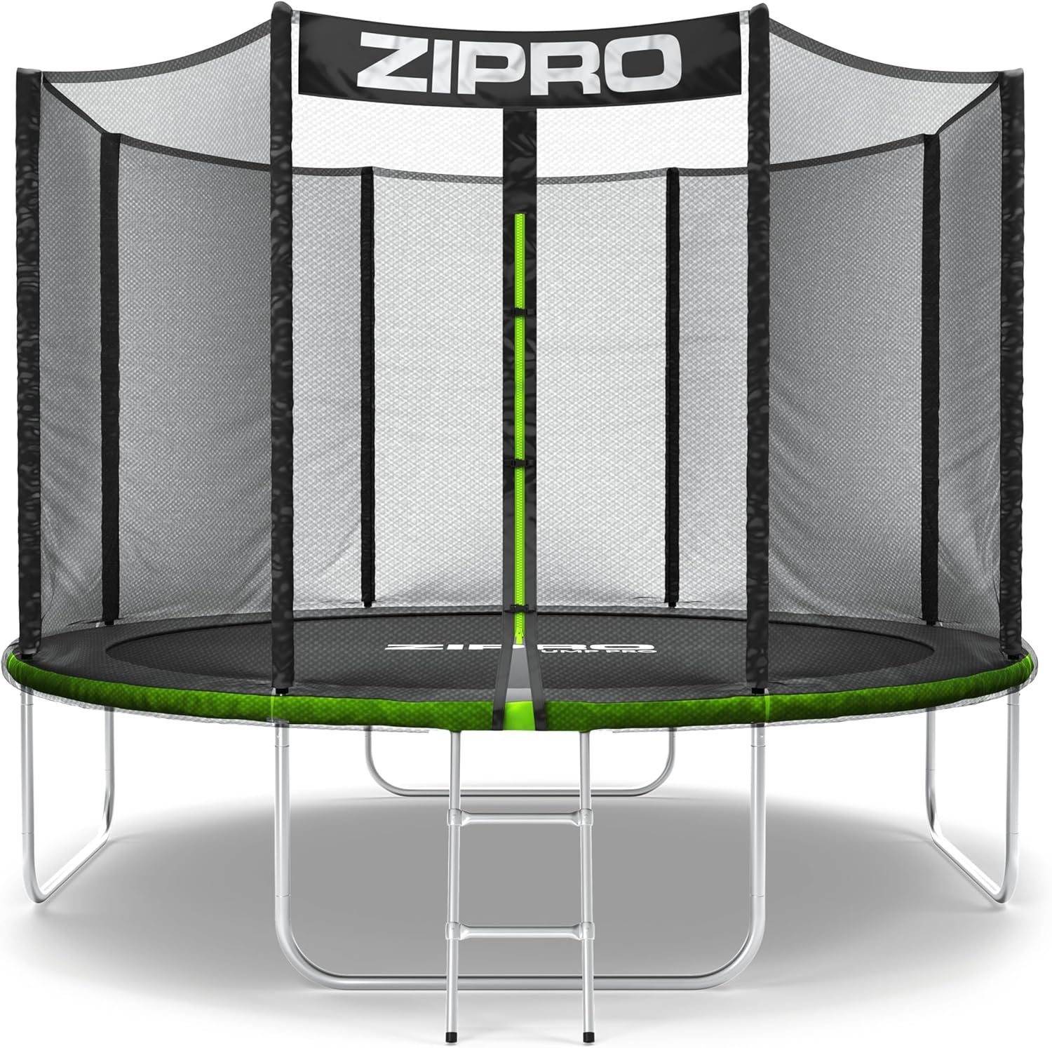 ZIPRO Rechthoekige Trampoline Buiten Bodemtrampoline voor Tuin Grote Tuintrampoline met Veiligheidsnet Springmat Ladder en Stevige Randafdekking(10FT (312cm))