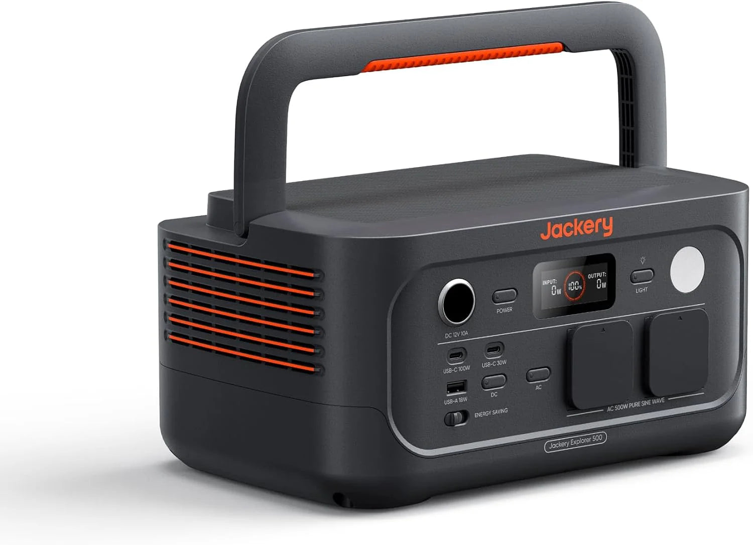 Jackery Explorer 500v2 draagbaar energiestation, 512Wh/500W LFP-accu (max. 1000W), UPS≤10ms, 2 AC  2 PD USB-C, volledig opgeladen in 1,3 uur, zonnegenerator voor kamperen, campers en noodgevallen