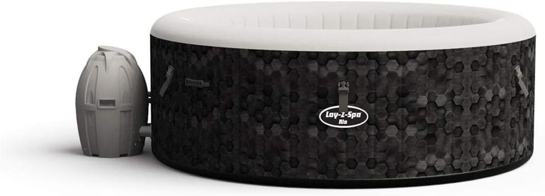 Lay-Z-Spa Rio Bubbelbad, 140 AirJet Massage Systeem Opblaasbare Spa met Freeze Shield Technologie, 4-6 Person